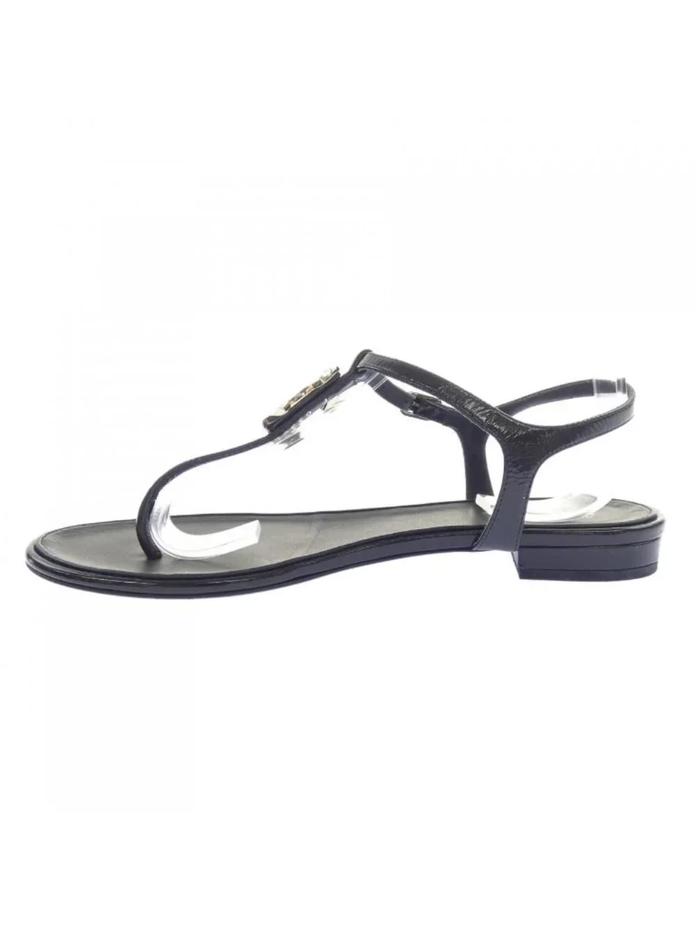 Chanel Thongs Sandals Black